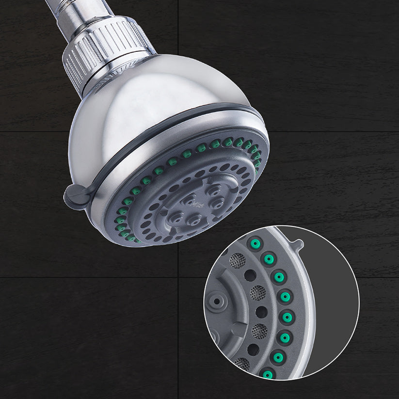 MILA Bijou Shower Head - MSXX0101CM, Shower head surface, Multi function, Chrome Rain Shower Head, 5 Function Shower: Rain/Massage/Bubble/Mix